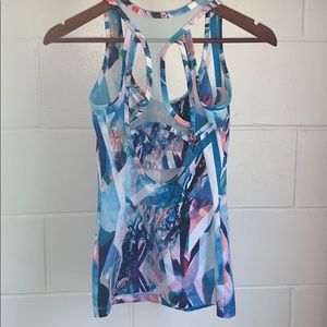 Studio Capezio XS Mireille Print Athletic Yoga Top